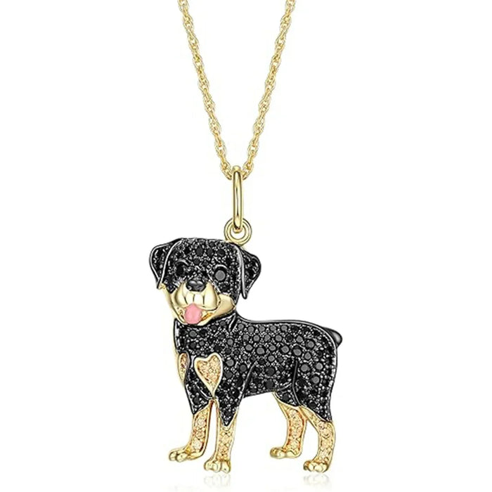 Exquisite Cute Yorkshire Pendant Necklace Women's Elegant Pet Puppy Jewelry Animal Accessories Birthday Gifts for Dog Lovers