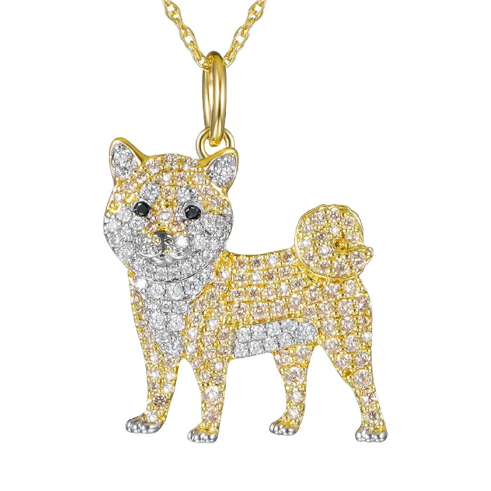Exquisite Cute Yorkshire Pendant Necklace Women's Elegant Pet Puppy Jewelry Animal Accessories Birthday Gifts for Dog Lovers