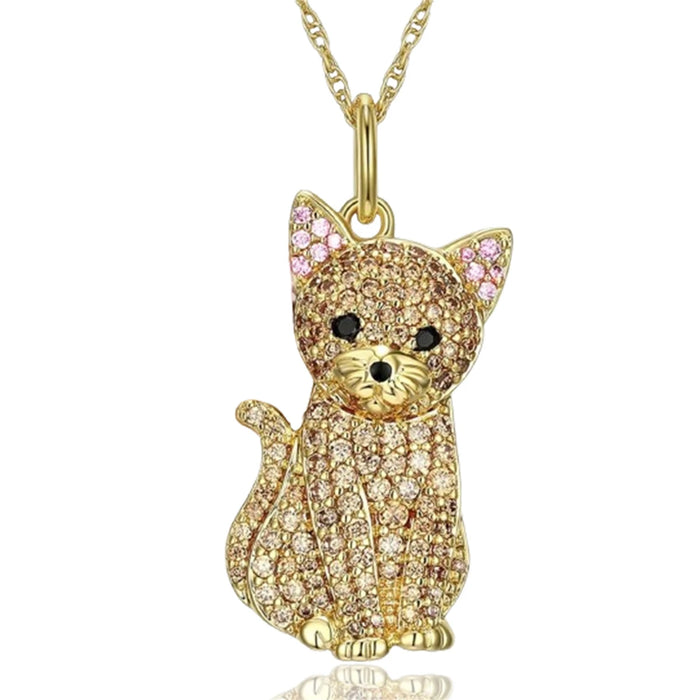 Exquisite Cute Yorkshire Pendant Necklace Women's Elegant Pet Puppy Jewelry Animal Accessories Birthday Gifts for Dog Lovers