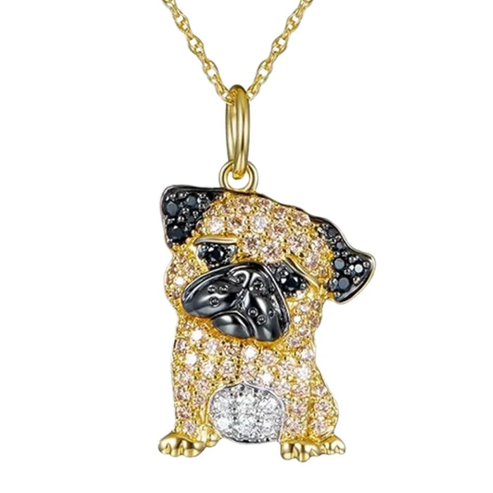 Exquisite Cute Yorkshire Pendant Necklace Women's Elegant Pet Puppy Jewelry Animal Accessories Birthday Gifts for Dog Lovers