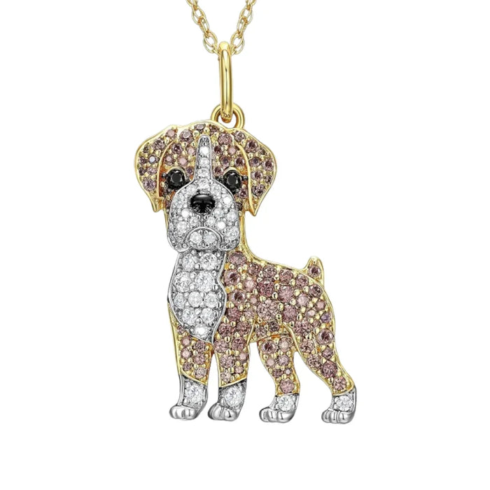 Exquisite Cute Yorkshire Pendant Necklace Women's Elegant Pet Puppy Jewelry Animal Accessories Birthday Gifts for Dog Lovers