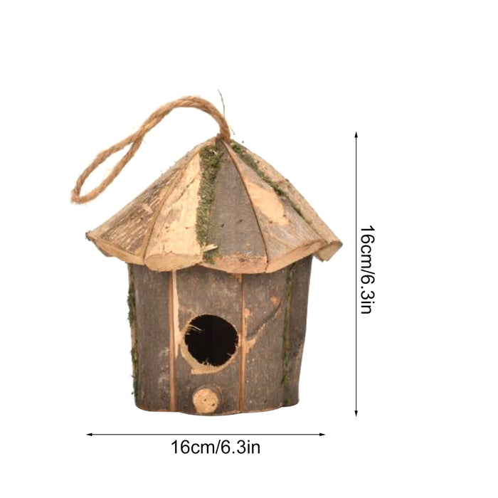 Wooden Bird House Feeder DIY Bird Nest Outdoor Hanging Birds Houses Home Decoration Gardening Decoration