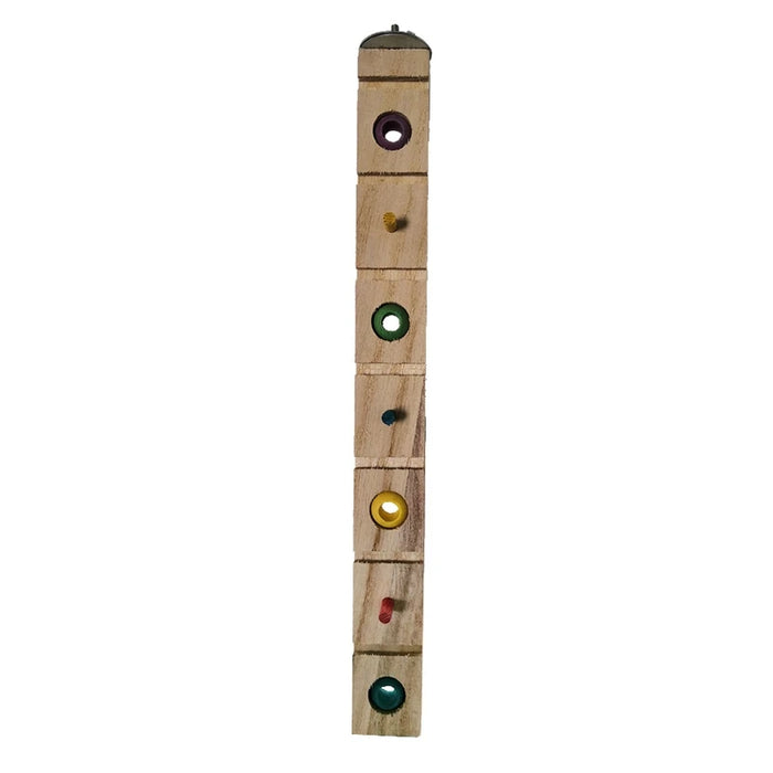 Parrots Perches Stand 19.5/29/33.5cm Wooden Bird Training Standing with Colorful Chewable Bead Multifunction Pet Birds