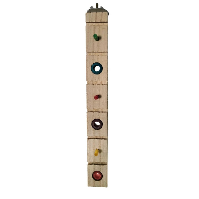 Parrots Perches Stand 19.5/29/33.5cm Wooden Bird Training Standing with Colorful Chewable Bead Multifunction Pet Birds