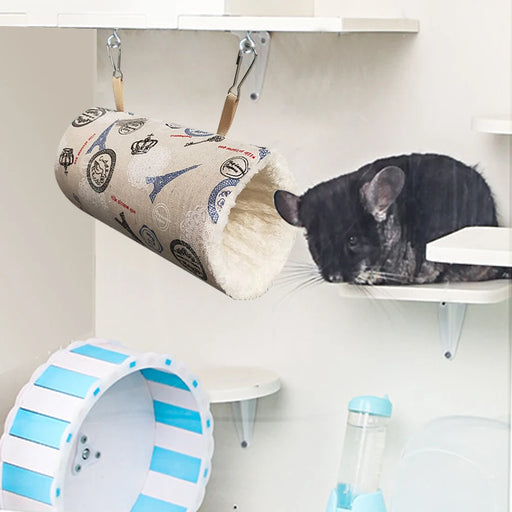 Hamster Cage Ferret Tunnel Hammock For Rat Warm Hamster Tube Toy Hanging Bed Cage For Hamster Rabbit Guinea Pig Small Animals