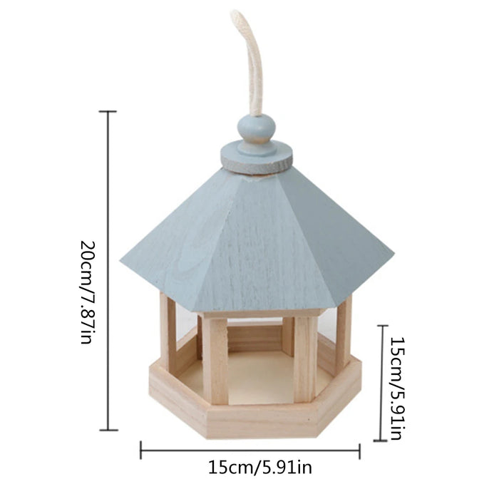 Wooden Bird House Feeder DIY Bird Nest Outdoor Hanging Birds Houses Home Decoration Gardening Decoration