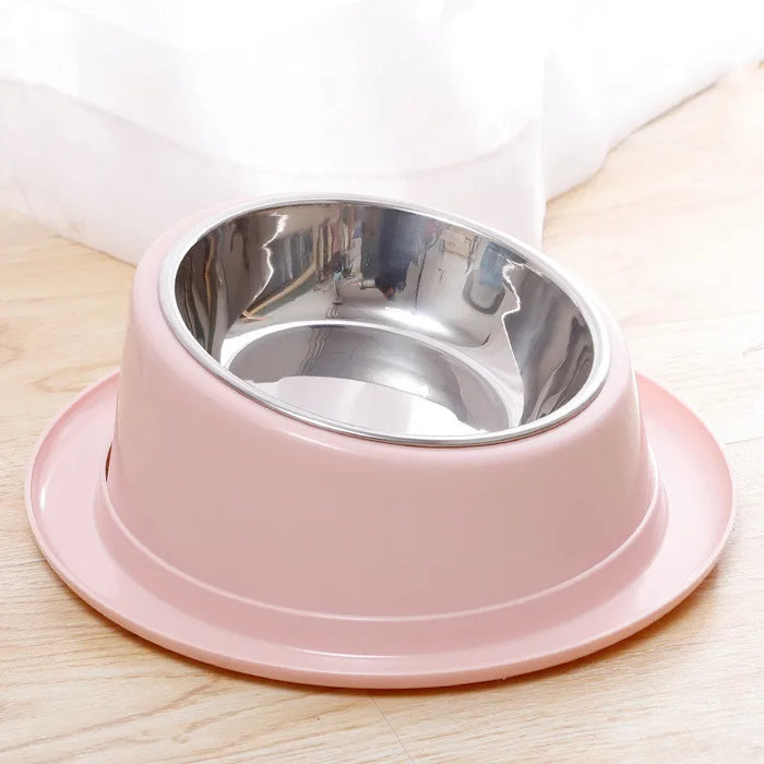 Cat Feeder Slope Anti-Ant Food Bowl For Cat Pet Accessories Dog Bowl Quality Stainless Steel Container For Cats Pet Supplies