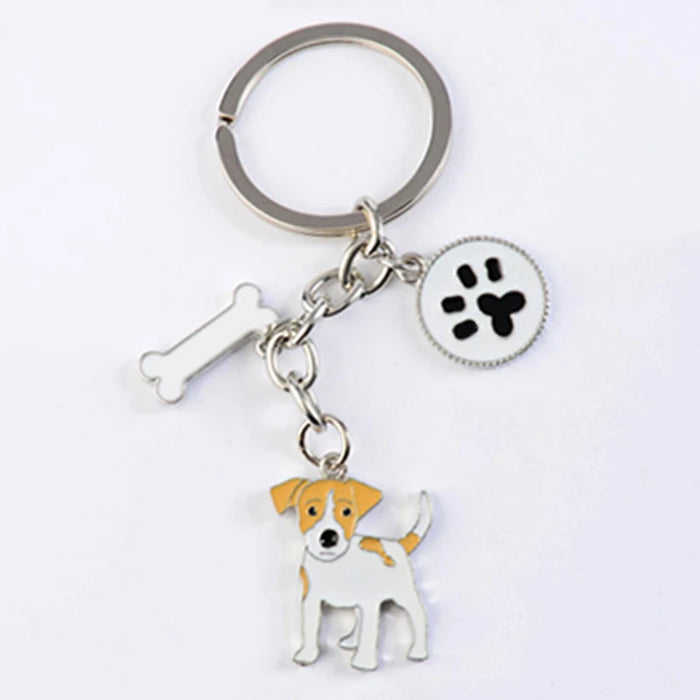 Poodle Teddy Dog Pendant Key Chains For Women Men Girls Metal Car Key Ring Keychain Bag Charm DIY Accessories  Couple Lover gift