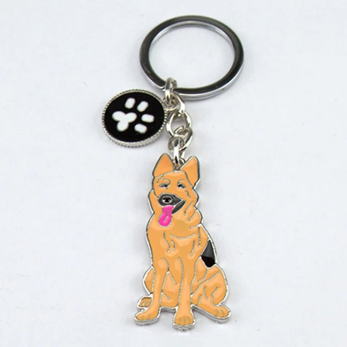 Poodle Teddy Dog Pendant Key Chains For Women Men Girls Metal Car Key Ring Keychain Bag Charm DIY Accessories  Couple Lover gift