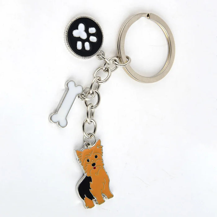 Poodle Teddy Dog Pendant Key Chains For Women Men Girls Metal Car Key Ring Keychain Bag Charm DIY Accessories  Couple Lover gift