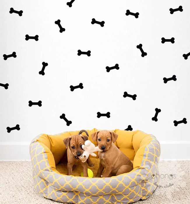 Dog Bone Wall Decal / 15 Bones Sticker / Doggy Space Decor
