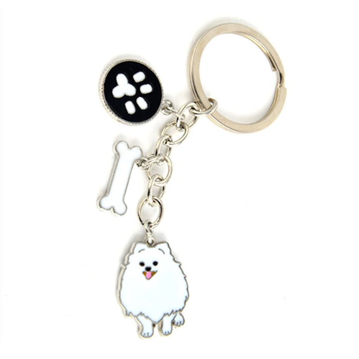 Poodle Teddy Dog Pendant Key Chains For Women Men Girls Metal Car Key Ring Keychain Bag Charm DIY Accessories  Couple Lover gift