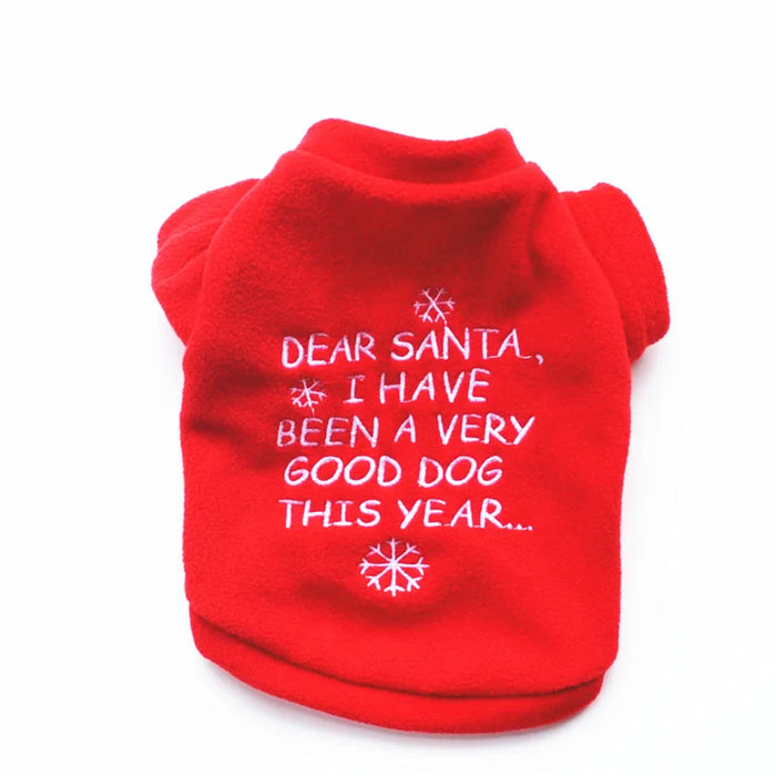 Warm Winter Dog Clothes Soft Fleece Pet Clothes Christmas Dog Coat Jacket New Year Chihuahua Dogs Pets Clothing Roupa Cachorro