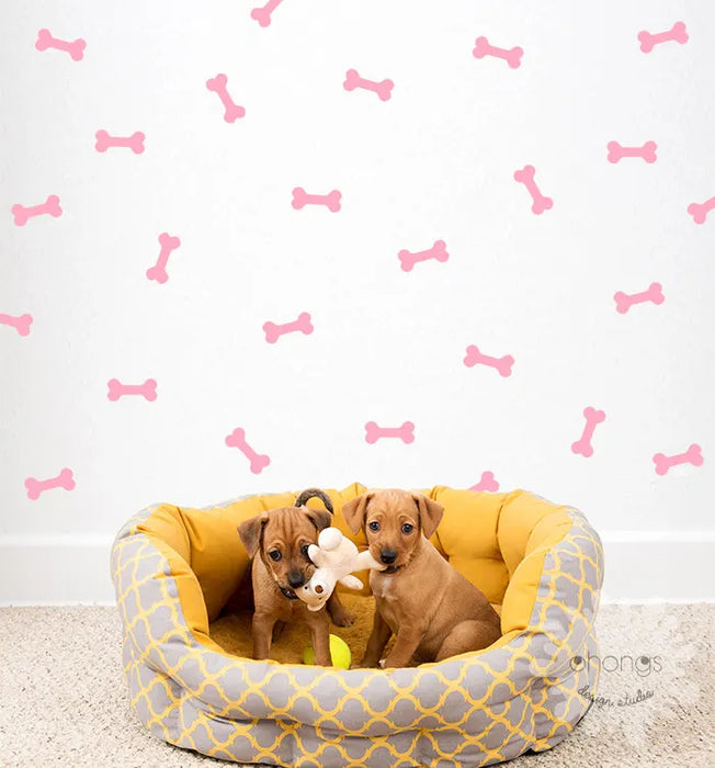 Dog Bone Wall Decal / 15 Bones Sticker / Doggy Space Decor