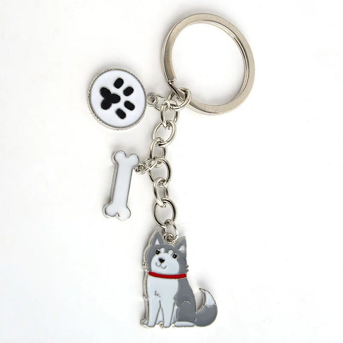 Poodle Teddy Dog Pendant Key Chains For Women Men Girls Metal Car Key Ring Keychain Bag Charm DIY Accessories  Couple Lover gift
