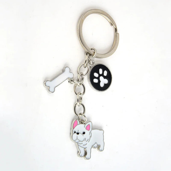 Poodle Teddy Dog Pendant Key Chains For Women Men Girls Metal Car Key Ring Keychain Bag Charm DIY Accessories  Couple Lover gift