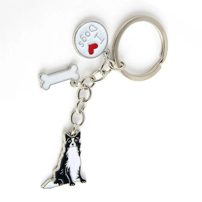 Poodle Teddy Dog Pendant Key Chains For Women Men Girls Metal Car Key Ring Keychain Bag Charm DIY Accessories  Couple Lover gift