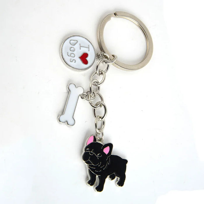 Poodle Teddy Dog Pendant Key Chains For Women Men Girls Metal Car Key Ring Keychain Bag Charm DIY Accessories  Couple Lover gift