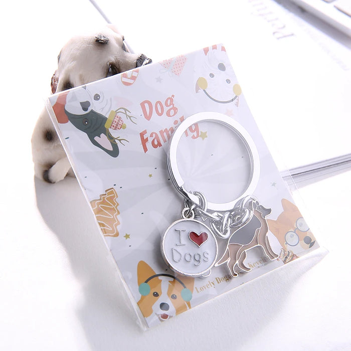 Poodle Teddy Dog Pendant Key Chains For Women Men Girls Metal Car Key Ring Keychain Bag Charm DIY Accessories  Couple Lover gift