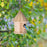 Wooden Bird Nest Hanging Bird House Home Natural Wooden Bird Cage Resting Place Wall-Mounted Outdoor Birdhouse Wooden Box
