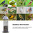 Bird Feeder Metal Balcony Bird Food Dispenser Hanging Wild Bird Feeder with Hanging Ring for Indoor Outdoor Garden Yard Decor