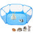 Portable Small Pet Cage Transparent Hedgehog Cage Tent Pet Playpen Open Folding Yard Fence For Dog Hamster Rabbit Guinea Pig