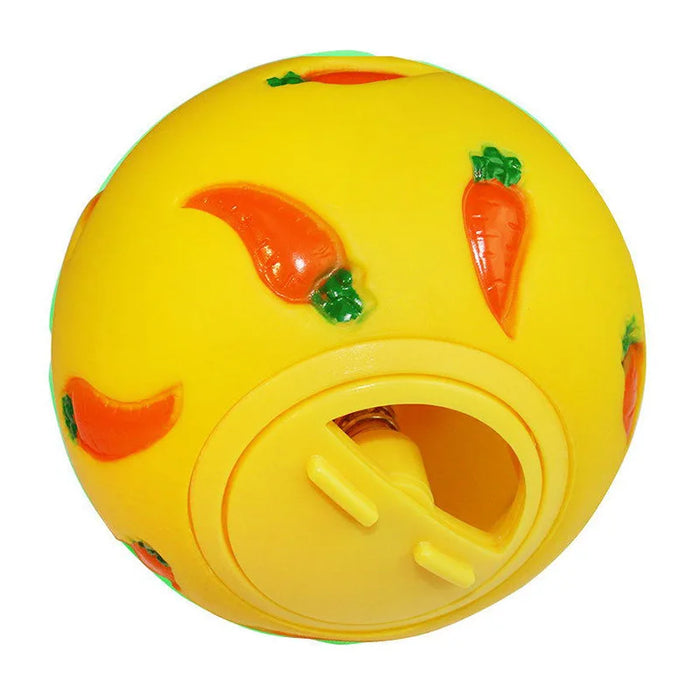 Rabbit Treat Ball Pet Slow Feeder Interactive Bunny Toy Snack Toy Ball Bite Resistant Feeding Toys Ferret Kitty Guinea Pig Cat