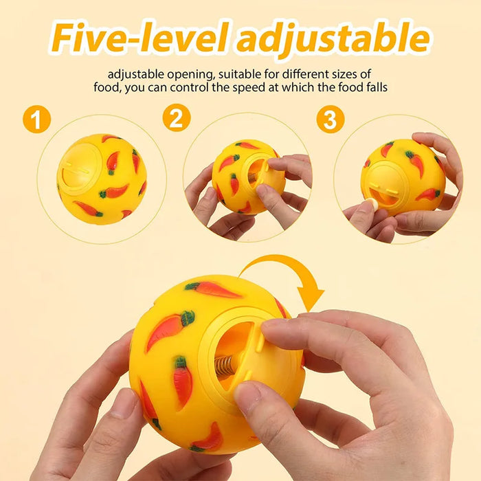 Rabbit Treat Ball Pet Slow Feeder Interactive Bunny Toy Snack Toy Ball Bite Resistant Feeding Toys Ferret Kitty Guinea Pig Cat