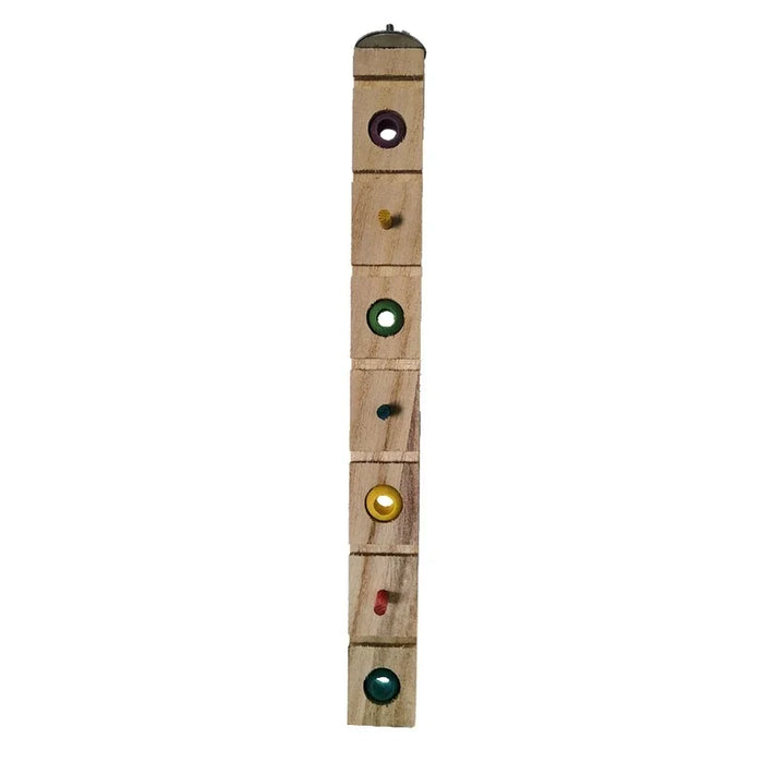 Parrots Perches Stand 19.5/29/33.5cm Wooden Bird Training Standing with Colorful Chewable Bead Multifunction Pet Birds