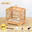 Portable Bird Container Bird Travel Carrier Bird Cage with Handle Large Space Breathable Foldable Bird Cage Set Bird Accessories