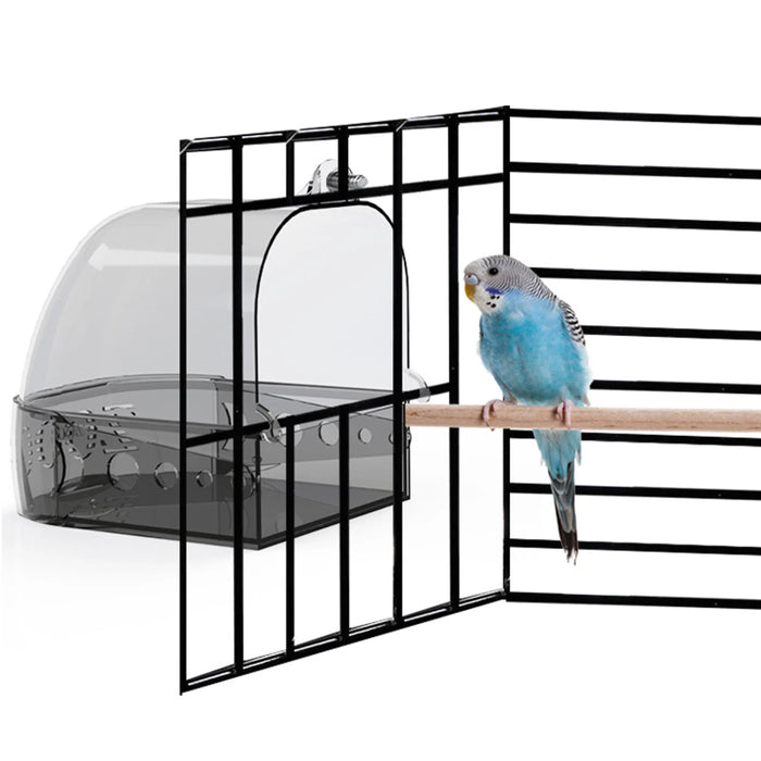 Bird Bath Water Bowl Cage Accessories Bird Bathtub Parrot Bathing Tub Hanging for Parakeets Finch Budgie Small Birds Canary