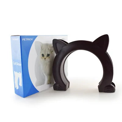 Cat Door Dog Hole Access Direction Controllable Toy For Pet Training Dog Cats Kitten ABS Plastic Small Pet Gate Door Kit Cat Dog