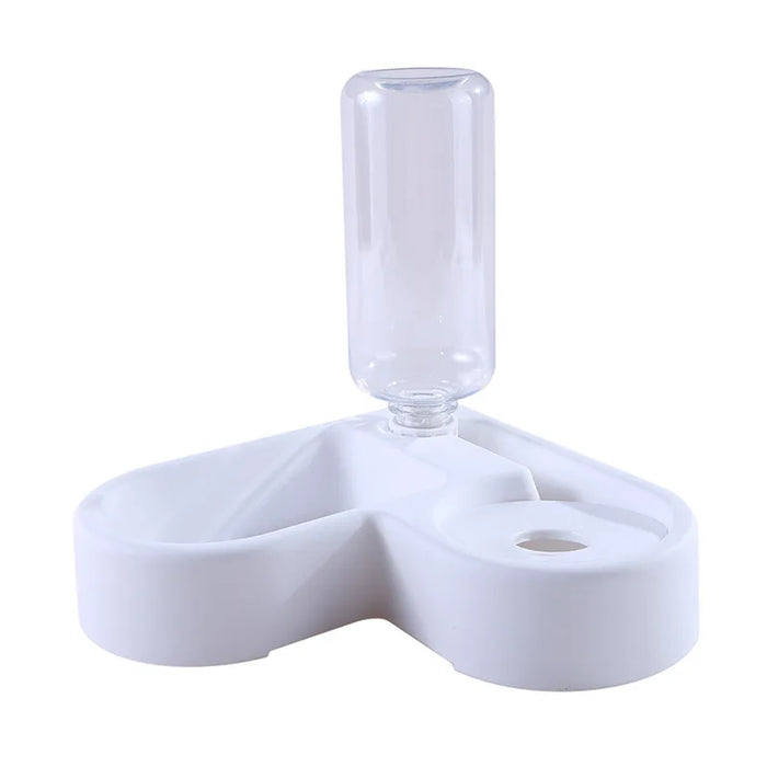 Dog Bowl Cat Feeder Bowl With Water Bottle Automatic Drinker Feeding Bowl Save Space Dog Bowl Cat Bowl Pet Supplies
