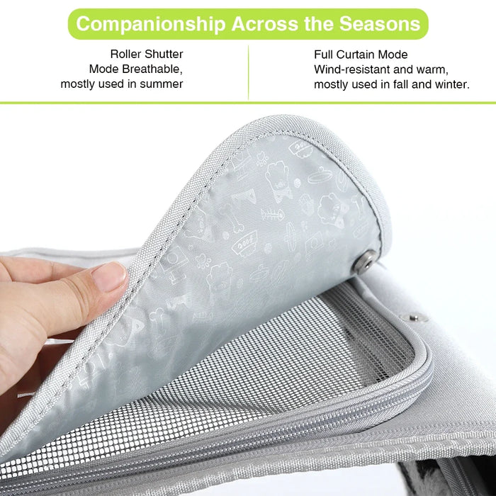 Cat Carrier, Double Sided Transparent Pet Cat Carrier, Ventilated Design for Carrying Cats, Large Space Pet Carrier Backpack