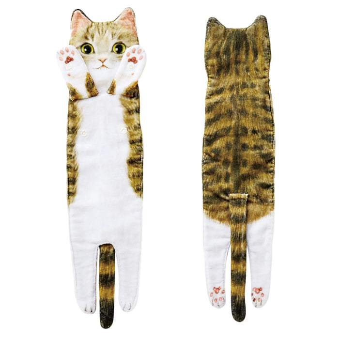 funny Cat Hand Towels Kitchen Bathroom Hand Towel Ball with Hanging Loops Quick Dry Soft Absorbent Microfiber creative Towels