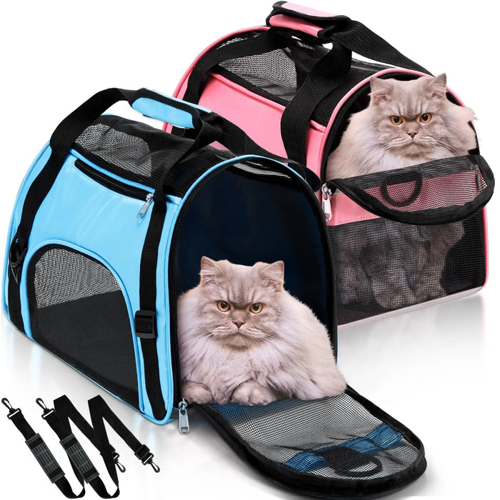 Cat Bags Portable Dog Carrier Bag Mesh Breathable Carrier Bags for Small Dogs Foldable Cats Handbag Travel Pet Bag Transport Bag