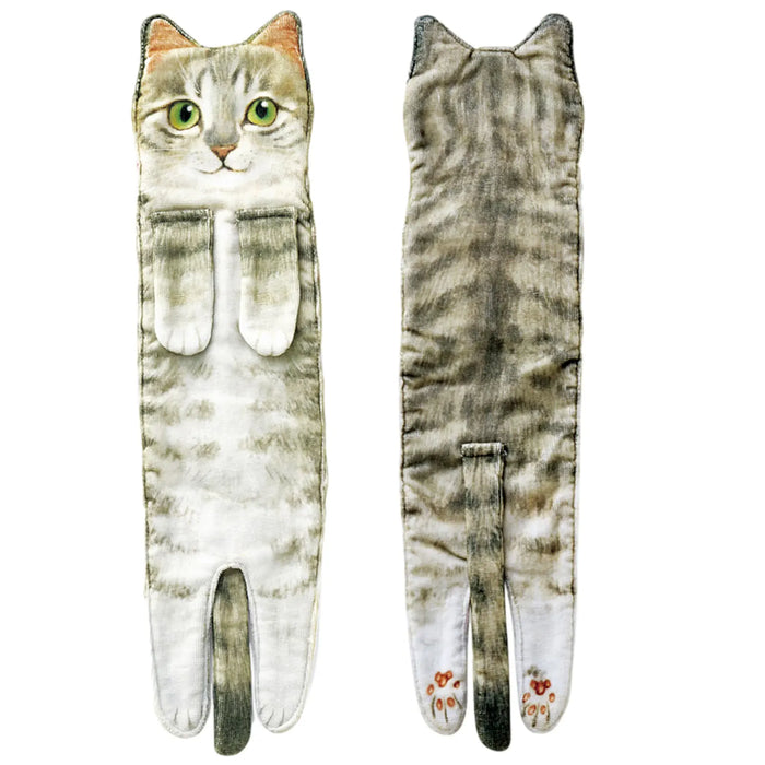 funny Cat Hand Towels Kitchen Bathroom Hand Towel Ball with Hanging Loops Quick Dry Soft Absorbent Microfiber creative Towels