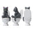 Cat Sit On Figurines Toilet Cat Ornament Kawaii Cat Doll Micro Landscape Fairy Garden Miniature for Kids Cat Toy Home Decoration