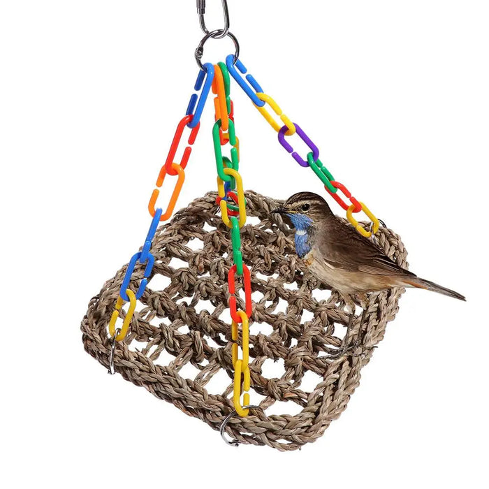 Birds Cage Accessories Bite resistant Wear resistant for Parakeets Parrot Hammock Bird Perch Bird Hanging Bed Parrot Swing Toys