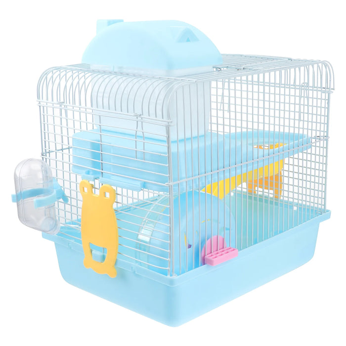 Double Layer Acrylic Pet Cage Includes Exercise Wheel Water Bottle Villa Cage For Animals Hamster House Chinchilla Habitat Home