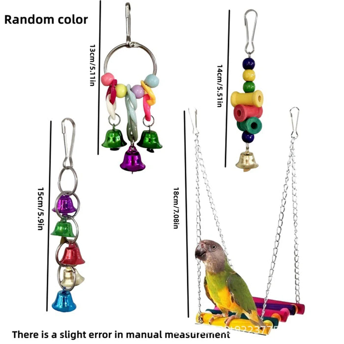 7PCS/16PCS Bird Toy Set for Parrots Variety Toys for Bird Cage Accessories Safe and Durable Bird Toys for Cockatiels Parakeets