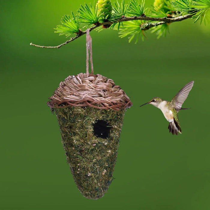 Bird House Hummingbird Nest Outside Hanging Cozy Resting Place Hand Woven Woven Birdhouse for Garden Yard Outdoor Patio Decor