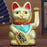 6"H Lucky Cats Chinese Feng Shui Beckoning Cat Wealth White Waving Fortune Gold Silver Black Best Gift for Good Luck Kitty Decor