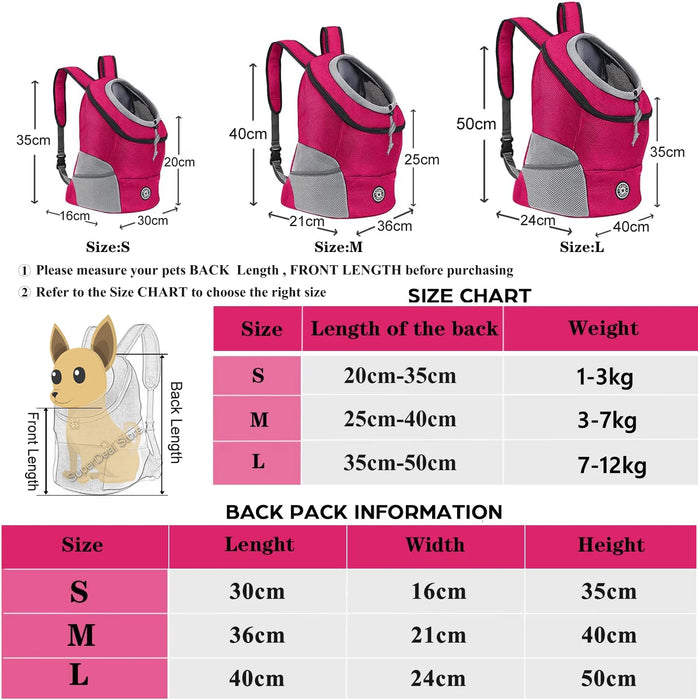 Dog Transport Backpack Dog Carrier Bag Pet For Small Dogs Travel Breathable Dog Carrier Puppy Carrier Pets Carrying Supplies