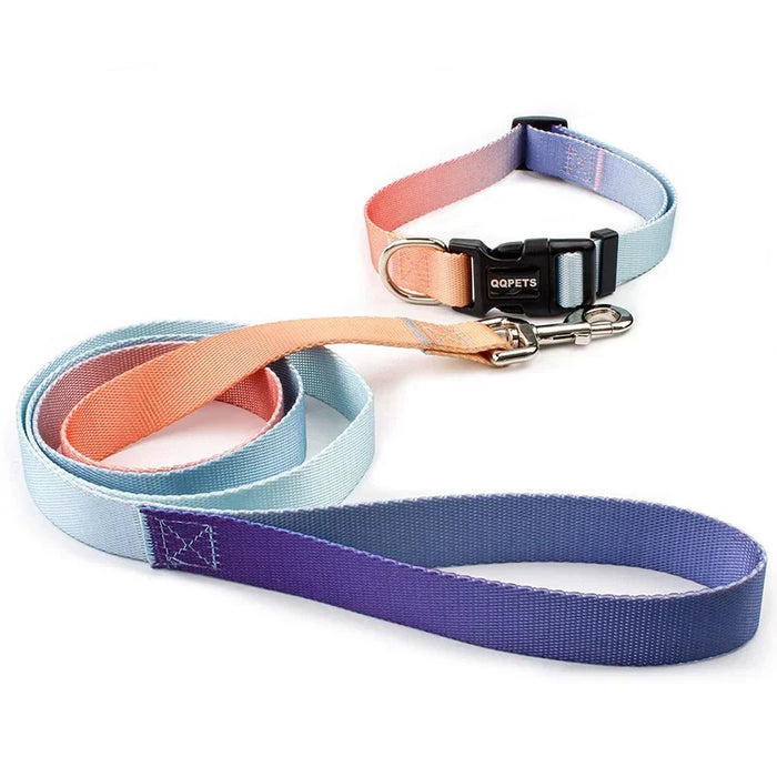 Pet Cat Dog Collar Traction Leash Suitable for Small Large Dogs Bulldog Pugs Beagle Nylon Adjustable Dog Collar Leash Lead