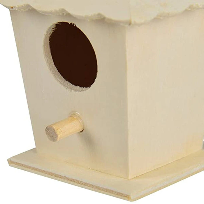 367A Wooden Bird Houses Bluebirds Home Small Bird House for Outside Garden Unfinished Bird Houses to Paint for Bird Watching