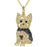 Exquisite Cute Yorkshire Pendant Necklace Women's Elegant Pet Puppy Jewelry Animal Accessories Birthday Gifts for Dog Lovers