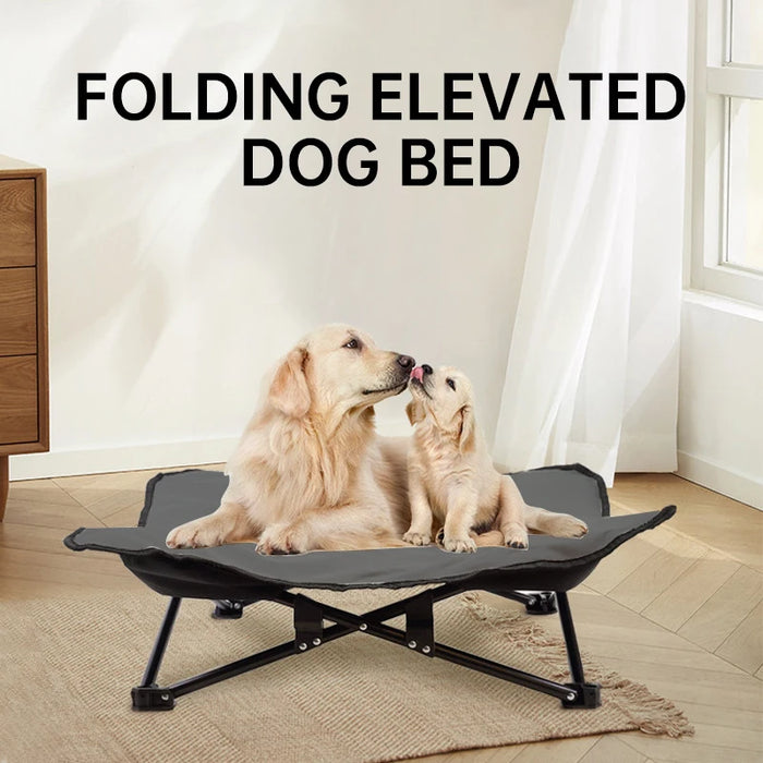Outdoor Camping Foldable Pet Bed with Support and Dust-proof Dog Mattress, Comfortable and Soft Dog Bed for Travel