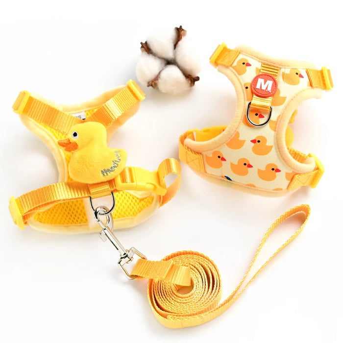 Cute Harness For Small Dogs Elephant Cartoon Pet Vest Collar Chest Strap XS XL Little Animal Chihuahua Pomaranian Accessories+