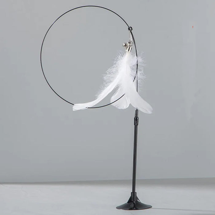 Cat Toy Funny Cat Toys Interactive Self Hi Feather Toys for Cats Tease Bite Resistant Cats Toy with Sucker Stick Pet Supplies